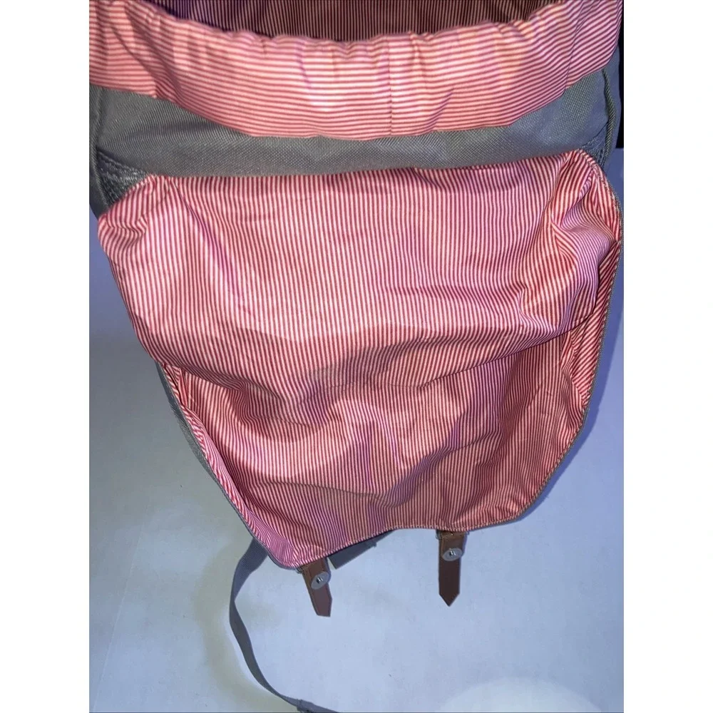 Herschel‎ Little America Mid Laptop Backpack Grey & Red/White Stripe Lining
